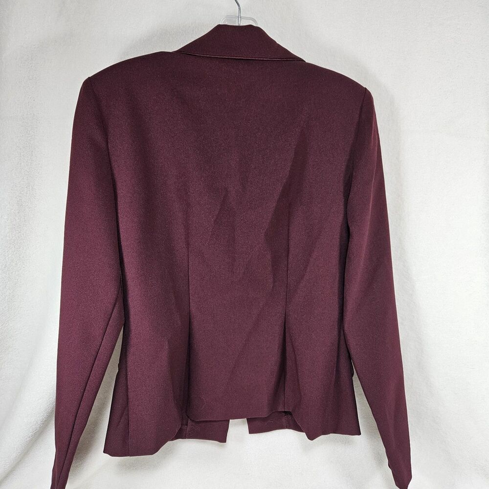 Be Smart Maroon Unlined Dress Blazer Women's Size 7/8 Workwear, Classic, Biz - Picture 4 of 8